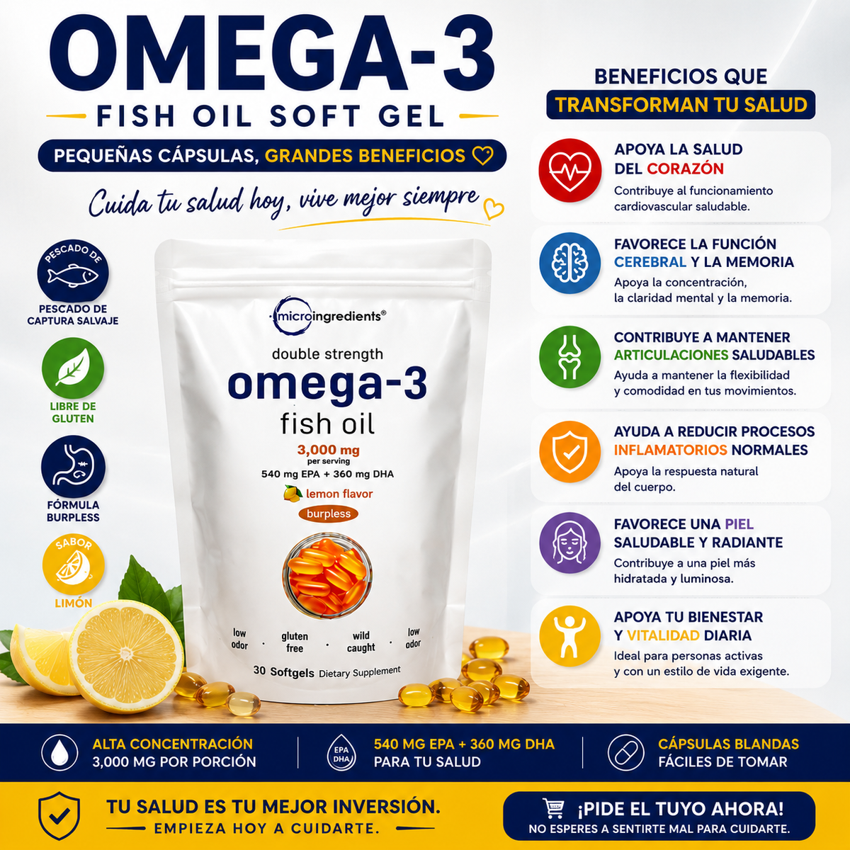 Omega-3 Fish Oil Soft Gel