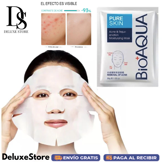 Mascariila Anti Acné Bioaqua (5 Mascarillas)
