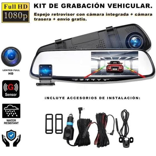 Espejo Retrovisor Doble Cámara