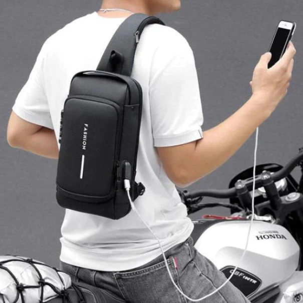 Bolso Anti-Robo Impermeable con Puerto USB