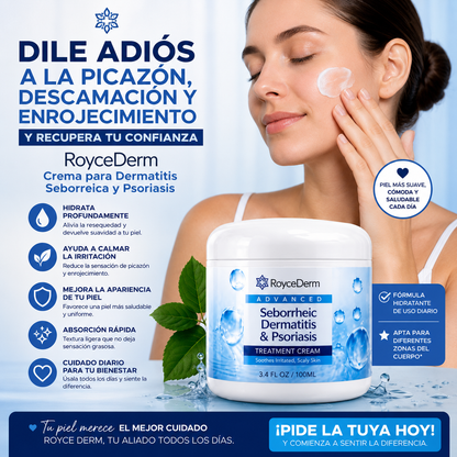 RoyceDerm Crema para Dermatitis Seborreica y Psoriasis