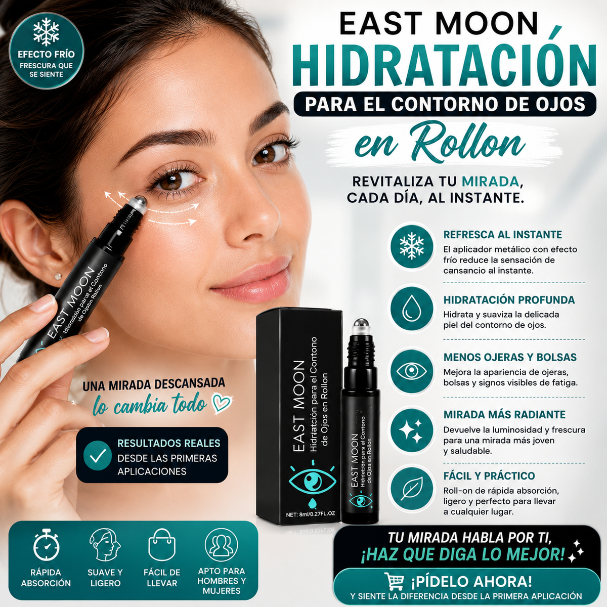 EAST MOON Anti Ojeras - Hidratación y Restauración del Contorno de Ojos