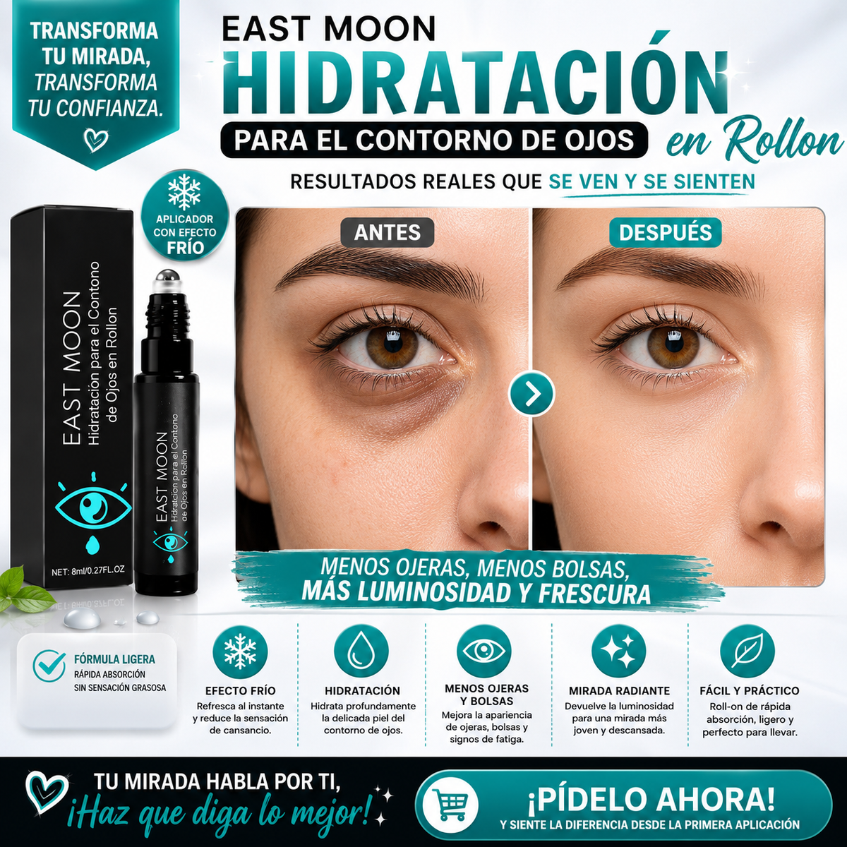 EAST MOON Anti Ojeras - Hidratación y Restauración del Contorno de Ojos
