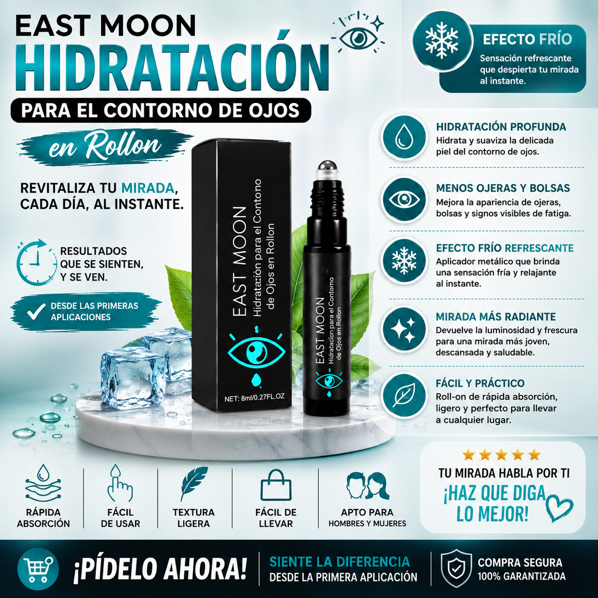 EAST MOON Anti Ojeras - Hidratación y Restauración del Contorno de Ojos