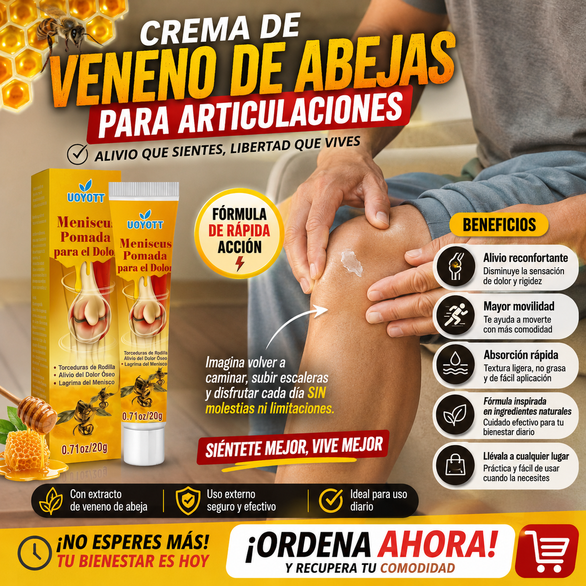 OFERTA 2X1 Crema de Veneno de Abejas para Articulaciones