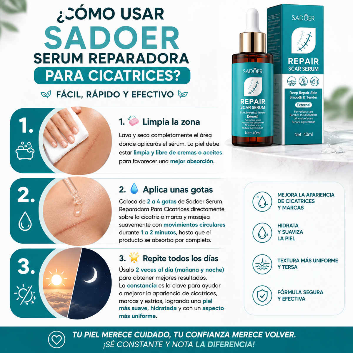 Sadoer Serum Reparadora Para Cicatrices