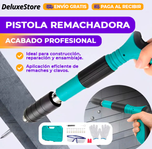Pistola Remachadora de Clavos Profesional