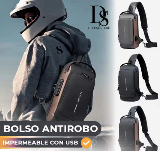 Bolso Anti-Robo Impermeable con Puerto USB