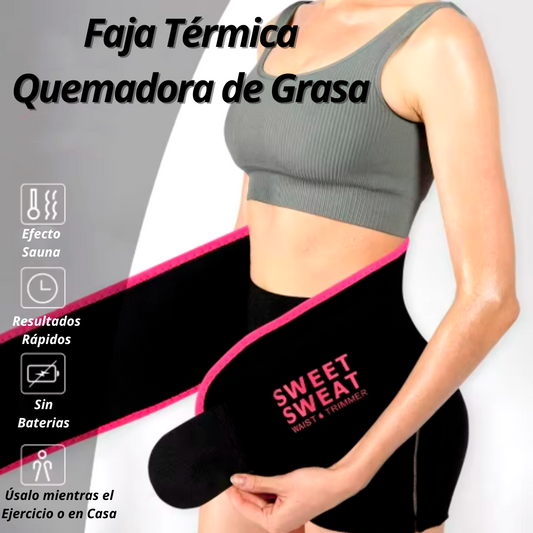 Faja Térmica Quemadora de Grasa (Unisex) "Negra con letras Amarilla"