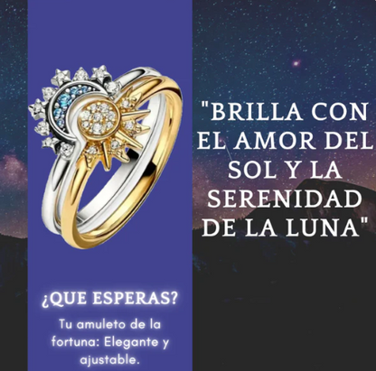 DUO DE ANILLOS SOL Y LUNA