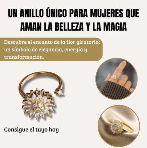 Anillo Giratorio de girasol Anti Estrés