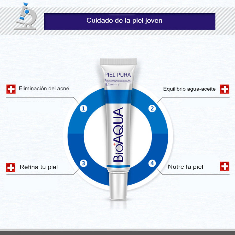 (2x1) Crema Anti Acné "Bioaqua" Lleva 2 Cremas